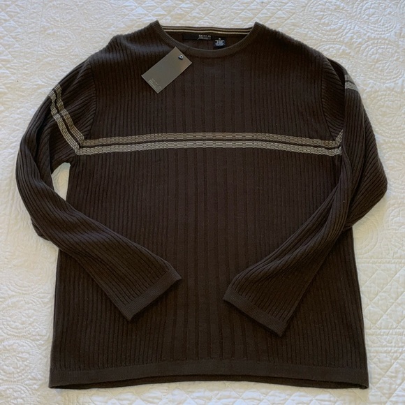 POINT•X MENS XL CREW-NECK Sweater Colors shades of Browns NEW NEVER WORN - Picture 10 of 15